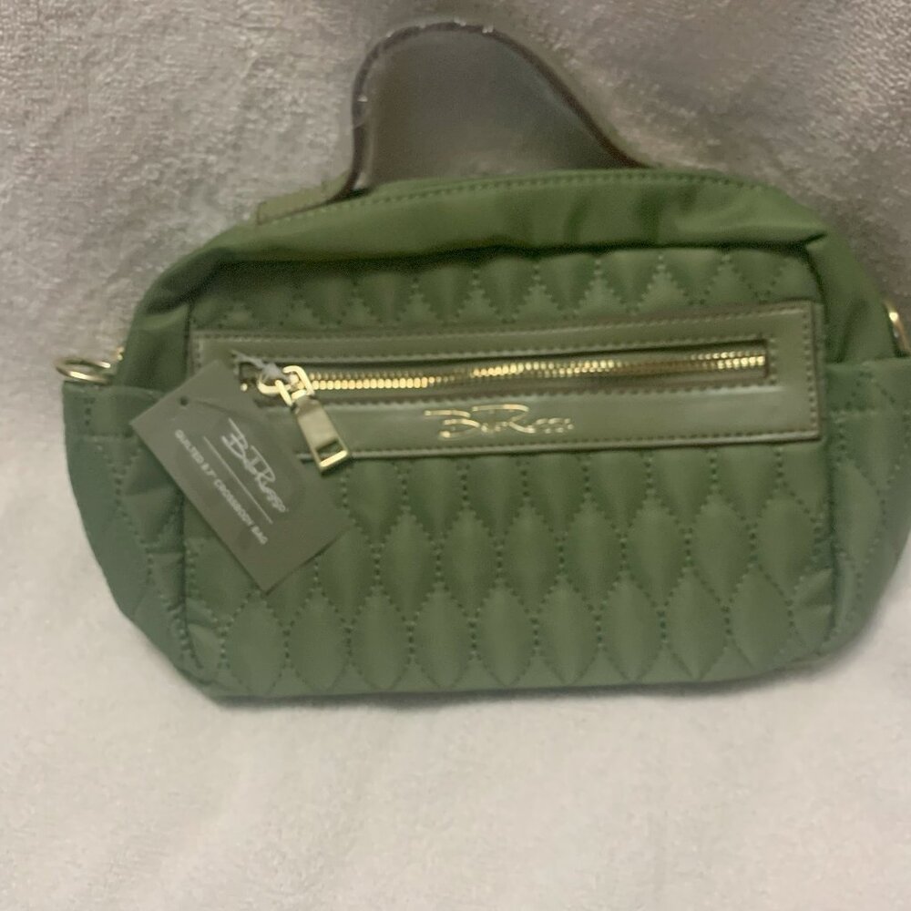 NEW Bella Russo Quilted Crossbody Bag Sage Green With Dust Bag. Bella Russo. Wom